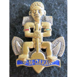 UM DAKAR : insigne métallique de l'unité Marine de Dakar de fabrication Drago Paris Nice Déposé en émail