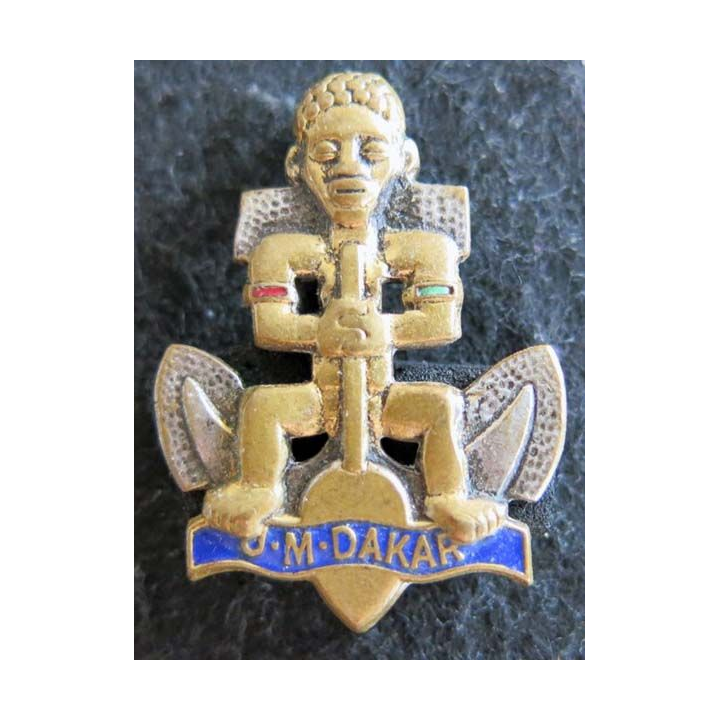 UM DAKAR : insigne métallique de l'unité Marine de Dakar de fabrication Drago Paris Nice Déposé en émail