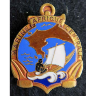 MARINE AFRIQUE CENTRALE : insigne métallique de la marine en Afrique centrale Courtois Paris