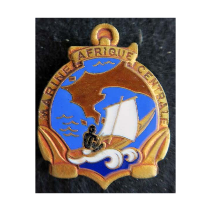 MARINE AFRIQUE CENTRALE : insigne métallique de la marine en Afrique centrale Courtois Paris