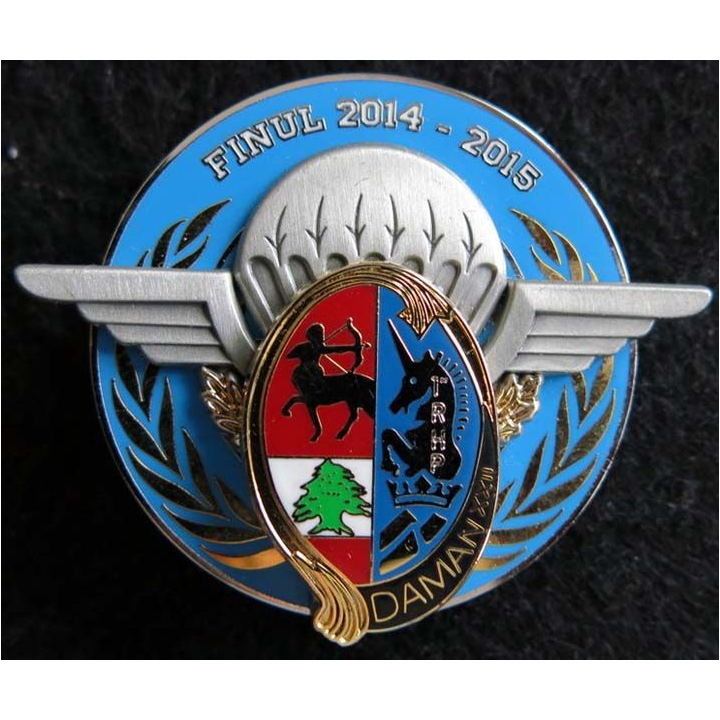 1° RHP : 1° régiment hussards parachutistes FINUL 2014-2015 DAMAN XXII fabrication J.Y Segalen