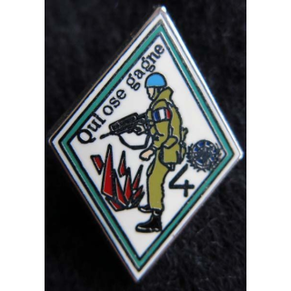 1° RD : insigne en réduction du 1° escadron du 1° régiment de dragons 4° section FORPRONU Ballard 21 x 30 mm