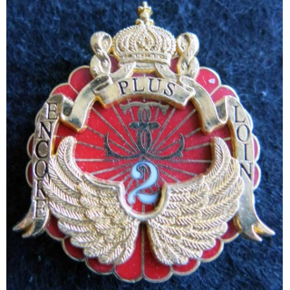 13° RDP : insigne métallique du 2° escadron du 13° régiment de dragons parachutistes LR Paris