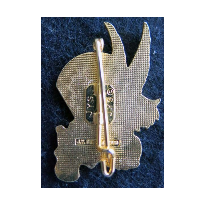 9° RCP : Insigne métallique de la compagnie QG du 9° régiment de chasseurs parachutiste SARAJEVO 92 J.Y Ségalen