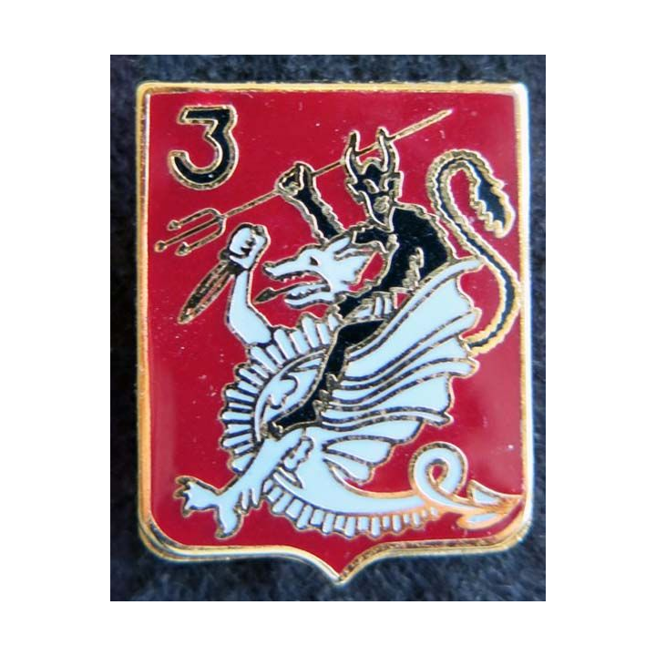 8° RPIMA : insigne de la 3° compagnie du 8° régiment parachutiste d'infanterie de marine Drago Noisiel