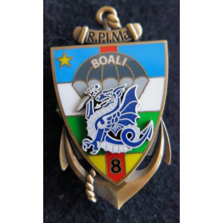 8° RPIMA : insigne du 8° régiment parachutiste d'infanterie de marine Boali RCA Segalen N° 035
