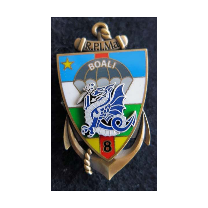 8° RPIMA : insigne du 8° régiment parachutiste d'infanterie de marine Boali RCA Segalen N° 035