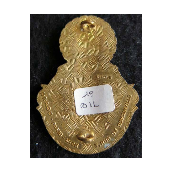 1° BIL : insigne du 1° bataillon d’infanterie du Laos en émail de fabrication Drago Romainville Déposé