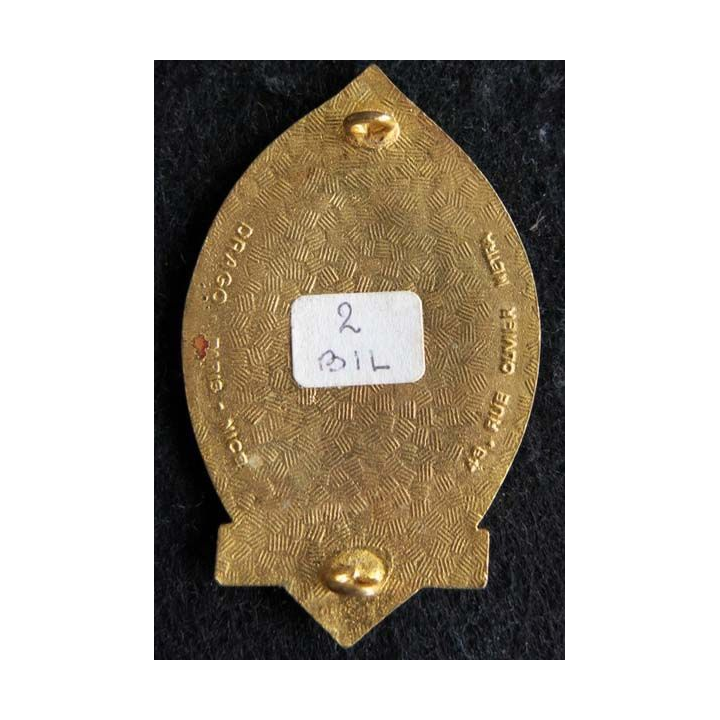 2° BIL : insigne du 2° bataillon d’infanterie du Laos en émail de fabrication Drago Olivier Métra Déposé