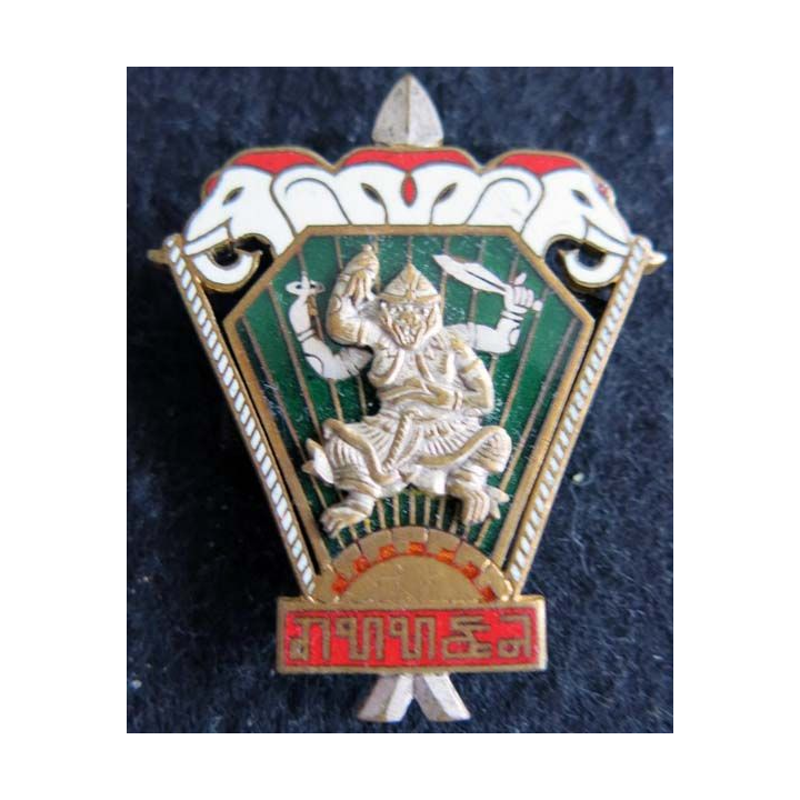 5° BIL : insigne du 5° bataillon d’infanterie du Laos en émail de fabrication Drago Olivier Métra émail