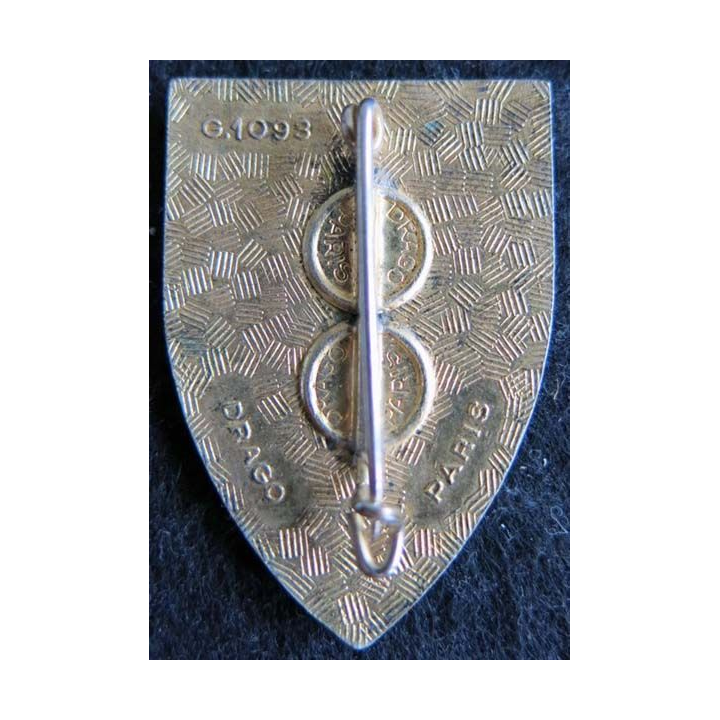 12° RD : insigne métallique du 12° régiment de dragons de fabrication Drago Paris G. 1093 émail