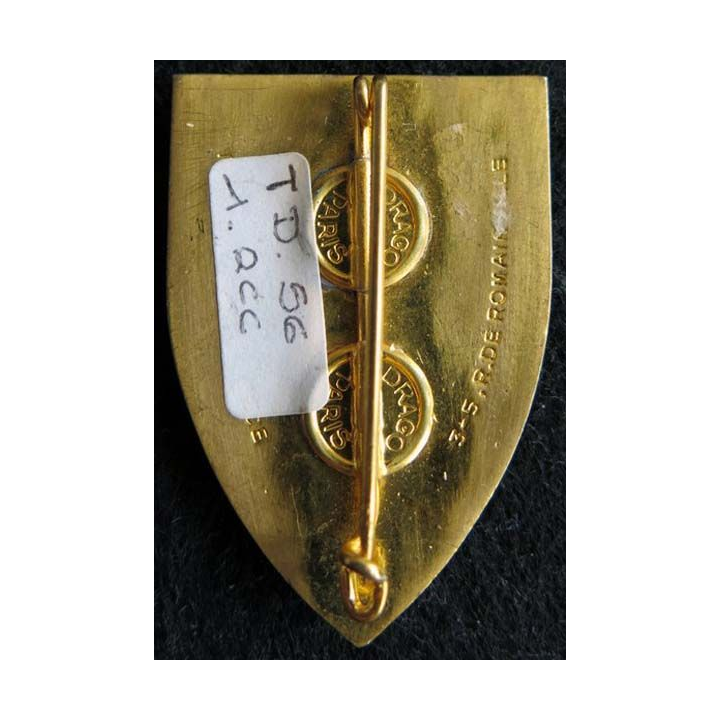 56° TD : insigne métallique du 56° Tieu Doan bataillon d'infanterie de fabrication Drago Romainville