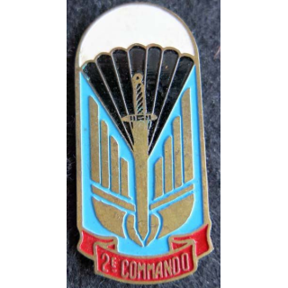 2° COMMANDO : insigne métallique du 2° commando (Force 136) fabrication locale
