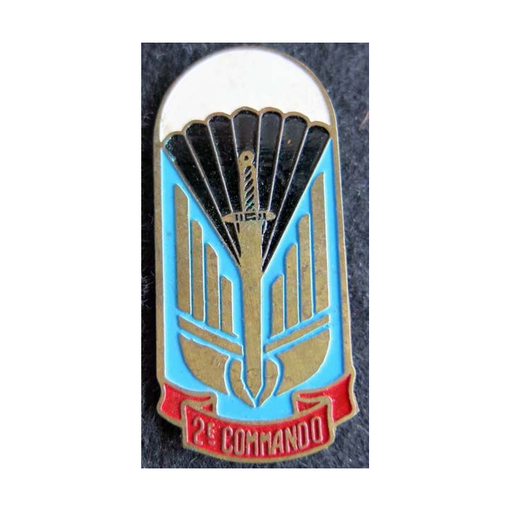 2° COMMANDO : insigne métallique du 2° commando (Force 136) fabrication locale