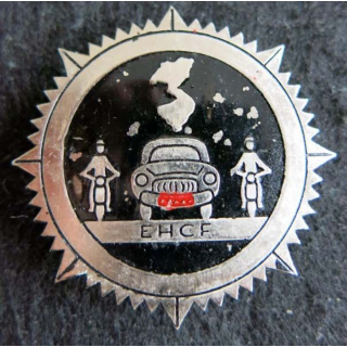 EHCF : insigne métallique de l'escorte du haut commissariat de France fabrication locale
