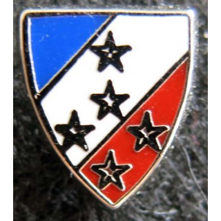 1° ARMÉE : insigne métallique en réduction type pin's de la 1° armée de fabrication Ballard 12 x 14 mm