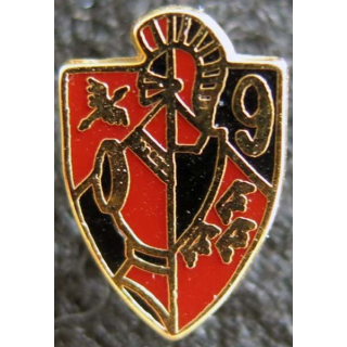 9° RG : insigne métallique en réduction du 9° régiment du génie Ballard 12 x 17 mm