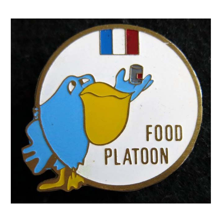 420° DSL : insigne métallique Food Platoon du 420° DSL de la FINUL de fabrication locale