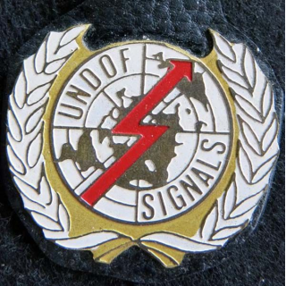 UNDOF SIGNALS : insigne métallique de l'élément de signalisation(Canadien) de fabrication locale