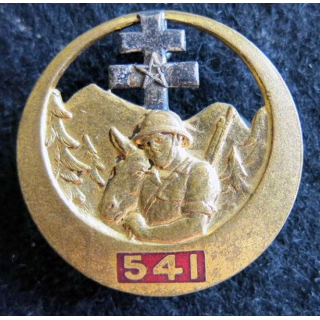 541° AV : insigne métallique de la 541° ambulance vétérinaire de fabrication Drago G. 415