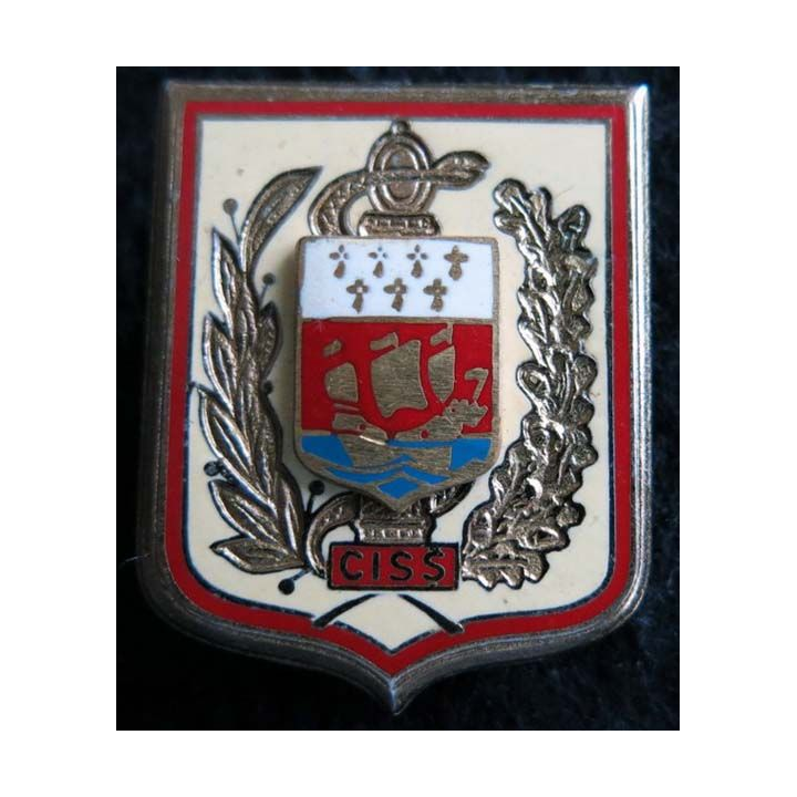 CISS : insigne métallique du centre d’instruction du service de santé des auxiliaires de fabrication Drago G. 2336