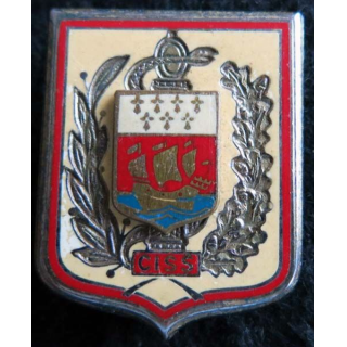 CISS : insigne métallique du centre d’instruction du service de santé des auxiliaires de fabrication Drago G. 2336