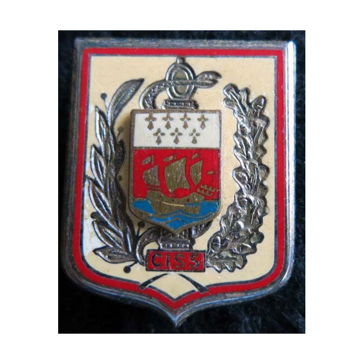 CISS : insigne métallique du centre d’instruction du service de santé des auxiliaires de fabrication Drago G. 2336