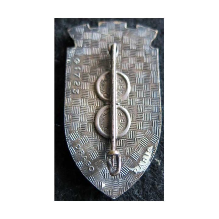 CNI EOR : insigne métallique du centre national d'instruction des EOR de fabrication Drago G. 1723 émail