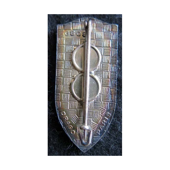 3° SIM : insigne métallique de la 3° section d’infirmiers militaires type 2 de fabrication Drago G. 808 émail