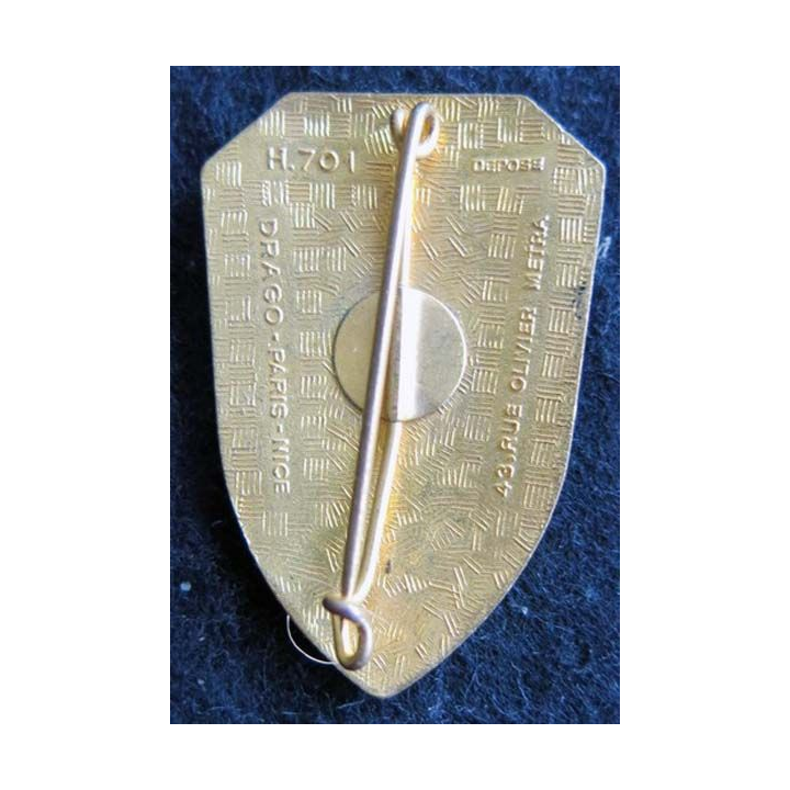 661° SIM : insigne métallique de la 661° section d’infirmiers militaires de fabrication Drago O.M déposé H. 701 émail