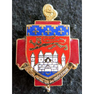 HIA R.PIQUE : insigne de l'hôpital d'instruction des armées Robert Picqué de fabrication Drago G. 2836 émail