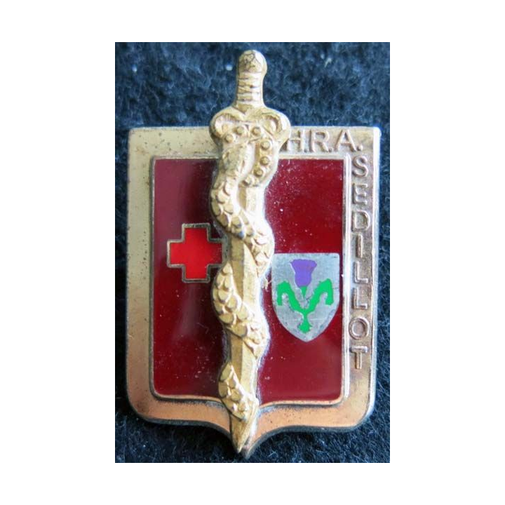 HRA SEDILLOT : insigne de l'hôpital régional des armées Sédillot de fabrication Drago G. 2427