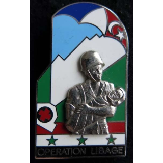SSA LIBAGE : insigne métallique de l'opération LIBAGE de fabrication Arthus Bertrand
