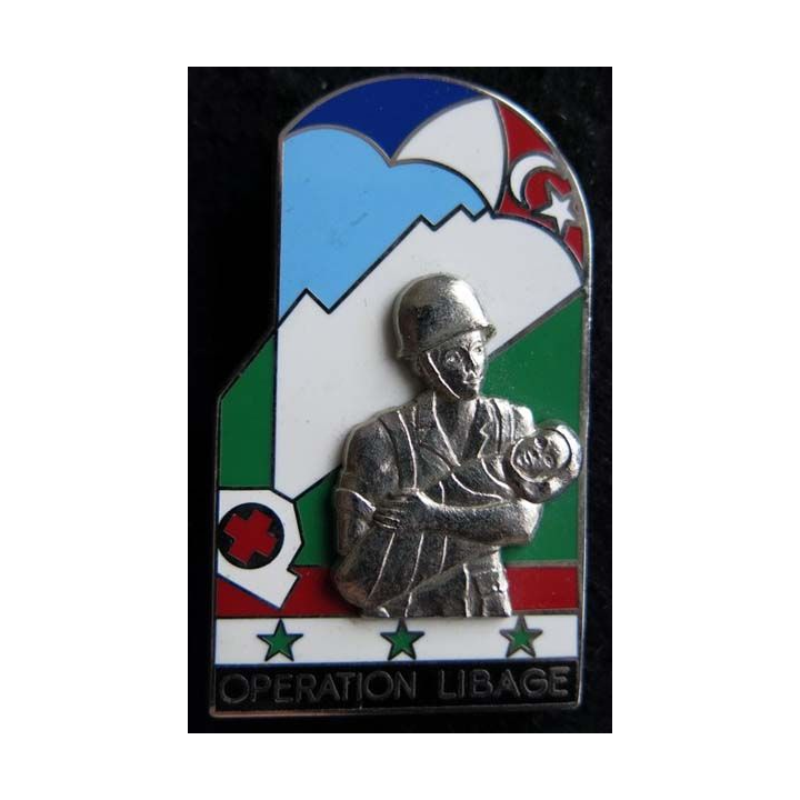 SSA LIBAGE : insigne métallique de l'opération LIBAGE de fabrication Arthus Bertrand