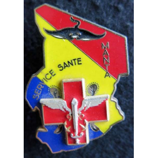 SSA MANTA : Insigne métallique du service de santé des armées de l'opération MANTA au Tchad Delsart Sens