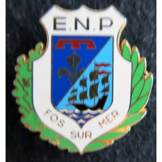 POLICE FOS SUR MER : insigne de l'école nationale de police de Fos sur Mer de fabrication A.B Paris