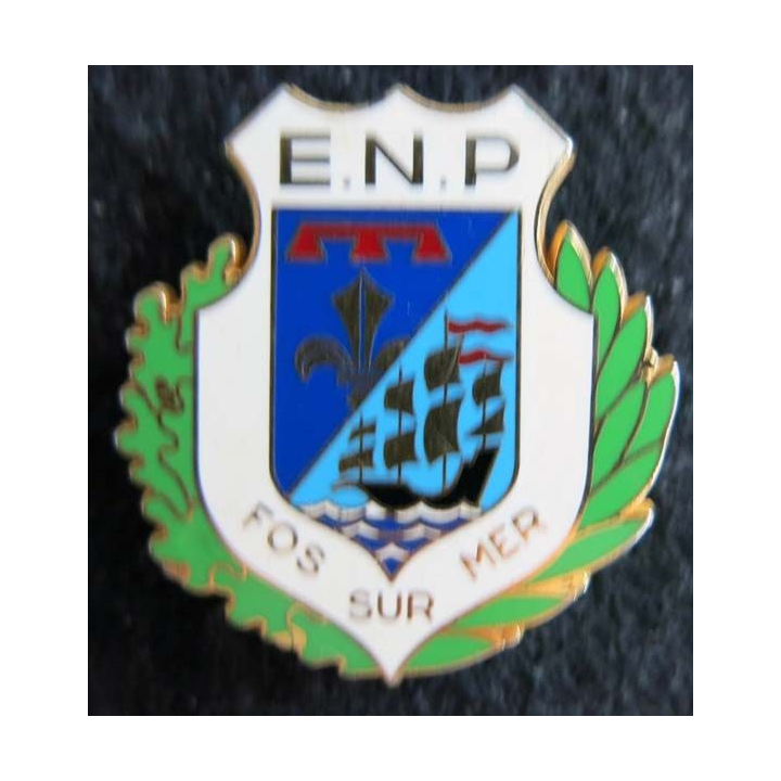 POLICE FOS SUR MER : insigne de l'école nationale de police de Fos sur Mer de fabrication A.B Paris