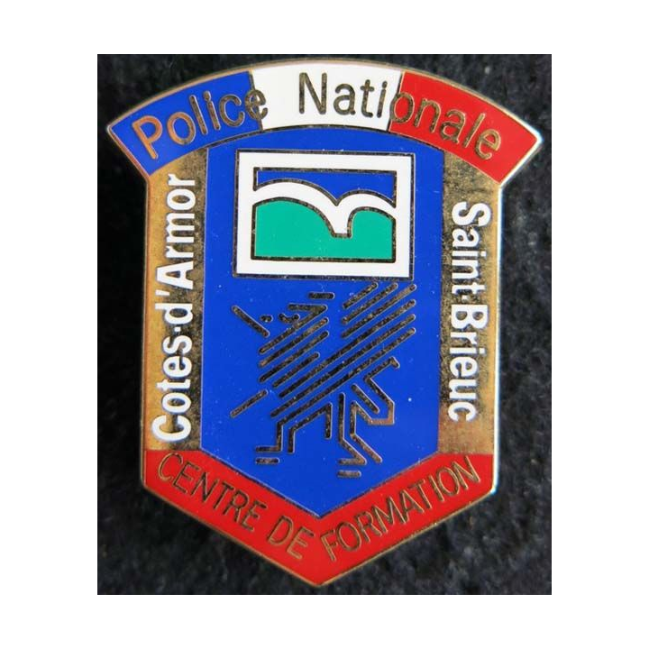 POLICE SAINT BRIEUC : insigne de la police nationale de Saint Brieuc Cotes d'Armor de fabrication JMM