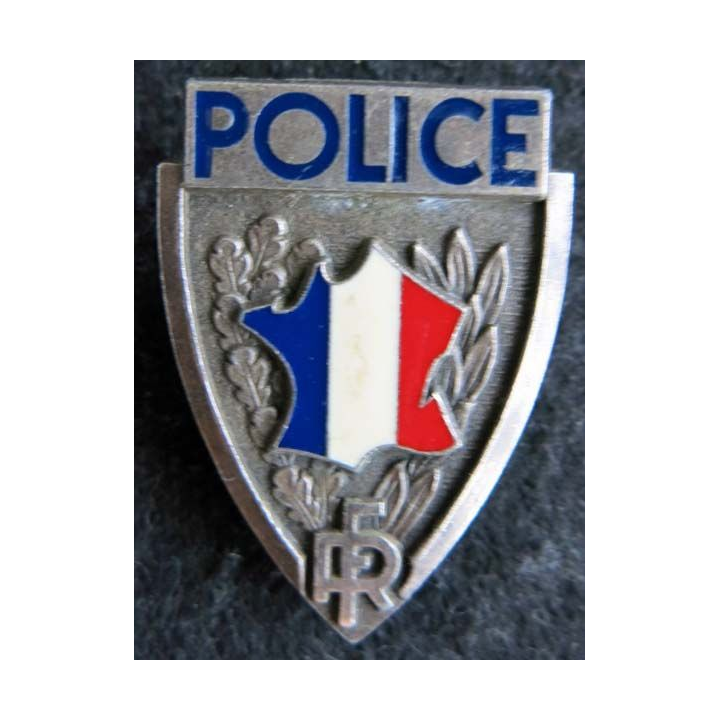 POLICE : insigne métallique de la police nationale de fabrication Arcapea en émail