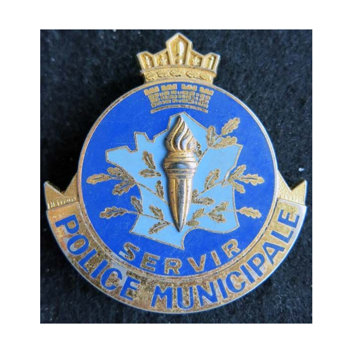 POLICE : insigne général métallique de la police municipale fabrication Drago