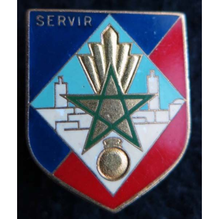 GENDARMERIE : Écu de la 12° légion de gendarmerie mobile du Maroc de fabrication Drago Paris retirage