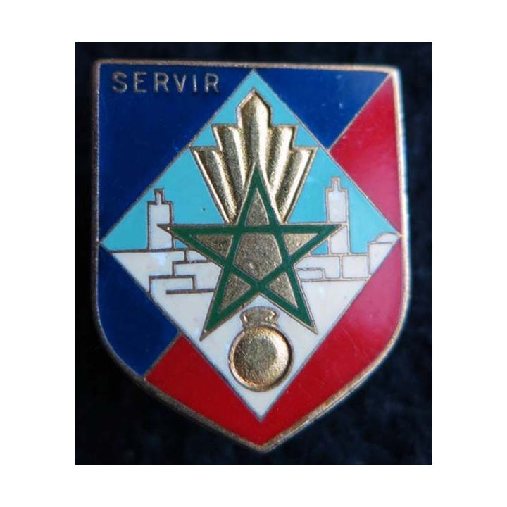 GENDARMERIE : Écu de la 12° légion de gendarmerie mobile du Maroc de fabrication Drago Paris retirage