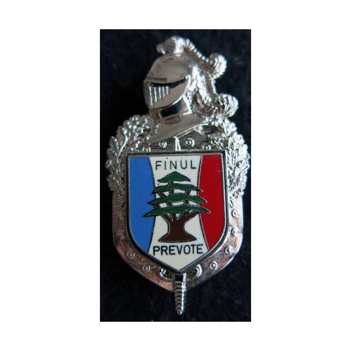GENDARMERIE : : insigne métallique de la prévôté de la FINUL au Liban de fabrication Delsart H. 698