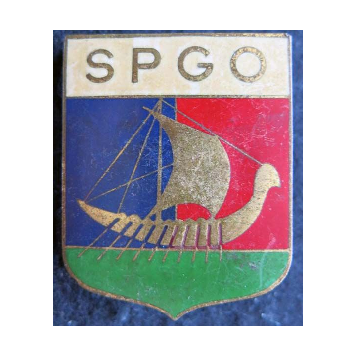 SGPO : insigne de la société de surveillance et de protection SGPO de fabrication Drago émail