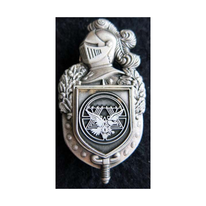 GENDARMERIE : insigne du groupement de sécurité et d'intervention de la Gendarmerie Nationale Y. Boussemart G. 3698 argenté