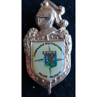 GENDARMERIE : : insigne métallique de la compagnie multinationale police militaire SFOR GN 0076 doré