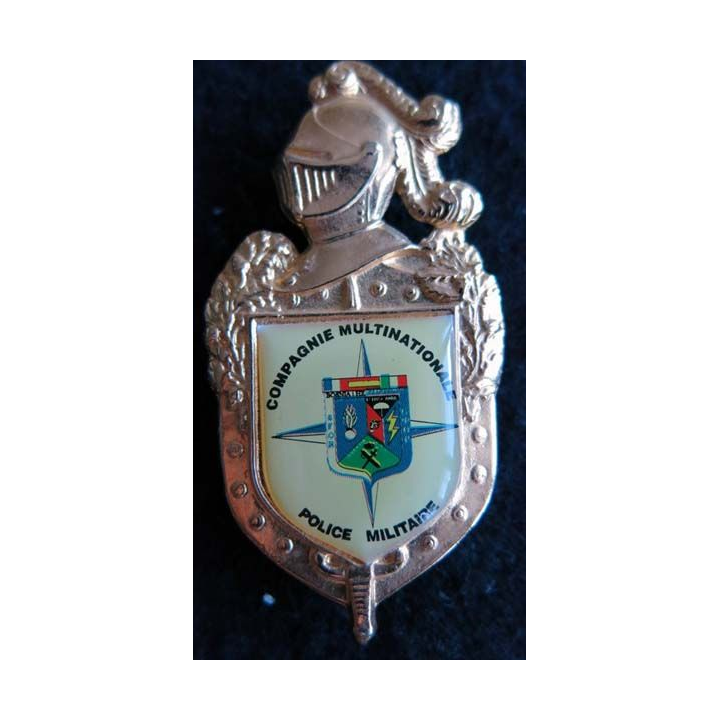 GENDARMERIE : : insigne métallique de la compagnie multinationale police militaire SFOR GN 0076 doré