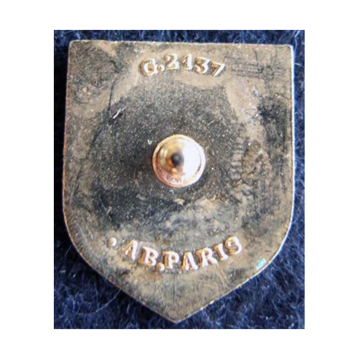 GENDARMERIE : Écu du Cdt gendarmerie départementale région parisienne A.B Paris G. 2137 émail sans écrou