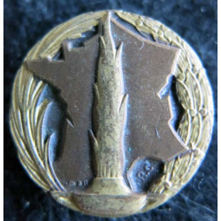 COMITÉ DE LA FLAMME  : insigne métallique de boutonnière du comité de la flamme du soldat inconnu fixation épingle doré bronze