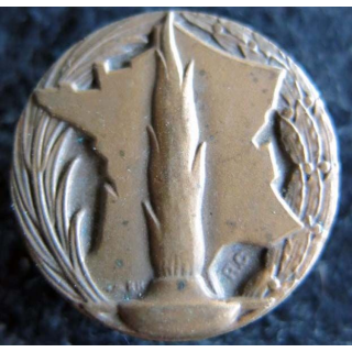 COMITÉ DE LA FLAMME  : insigne métallique de boutonnière du comité de la flamme du soldat inconnu fixation fixation patte bronze
